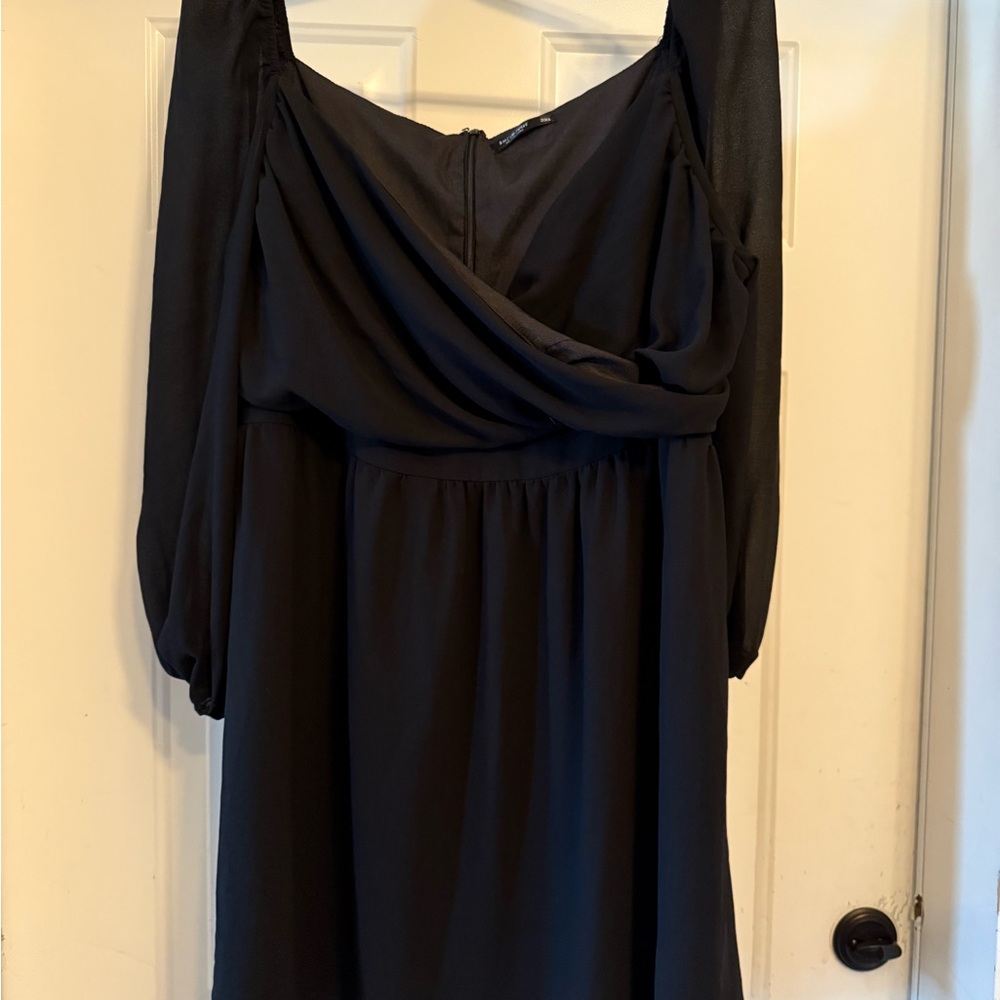 SHEIN Black Long Sleeve Dress